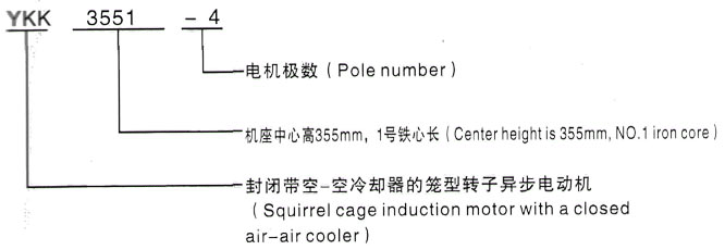 YKK系列(H355-1000)高压YKK3553-2-280KW三相异步电机西安泰富西玛电机型号说明